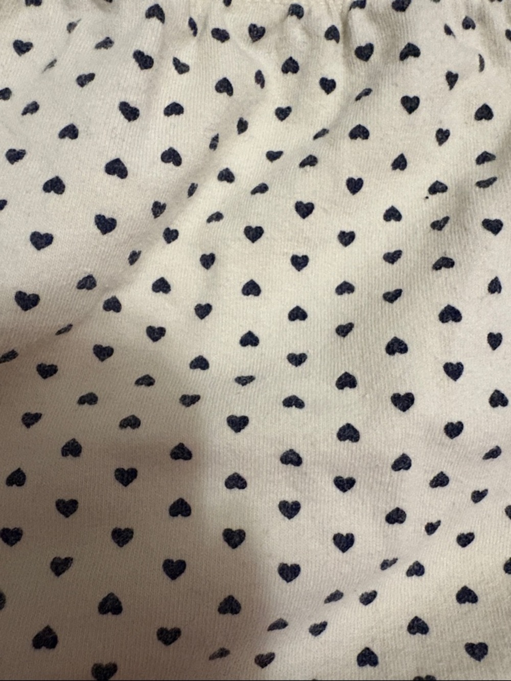 Brandy Melville White Shorts with Black Heart Print - Picture 2 of 4